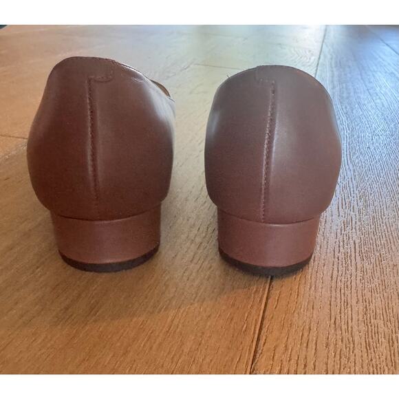 Women's Cole Haan Vesta Shoes Sz 6.5 C Width Brown Leather Pointy Toe Flat Sz - Picture 4 of 7